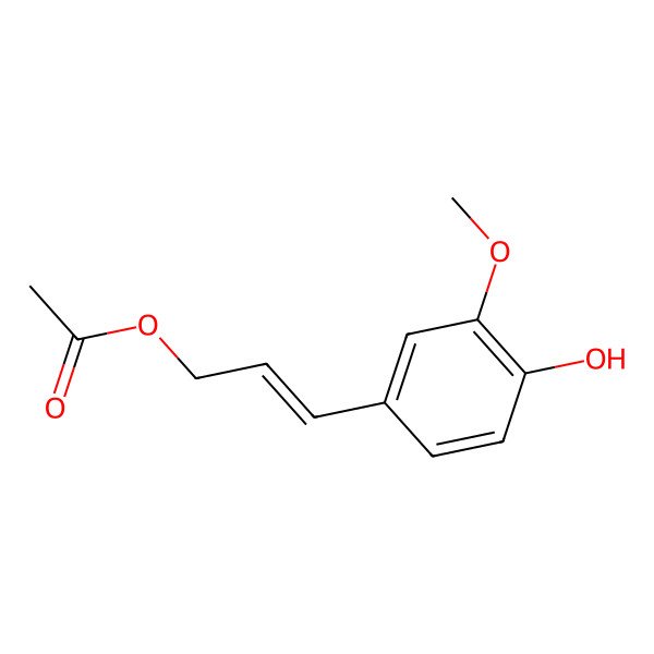 2D Structure of 3-(4-Hydroxy-3-methoxyphenyl)prop-2-EN-1-YL acetate