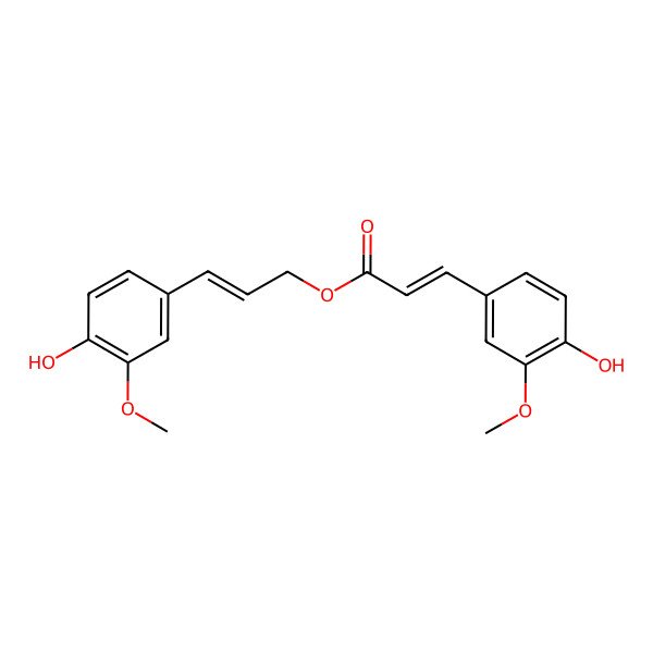 2D Structure of 3-(4-Hydroxy-3-methoxyphenyl)prop-2-enyl 3-(4-hydroxy-3-methoxyphenyl)prop-2-enoate