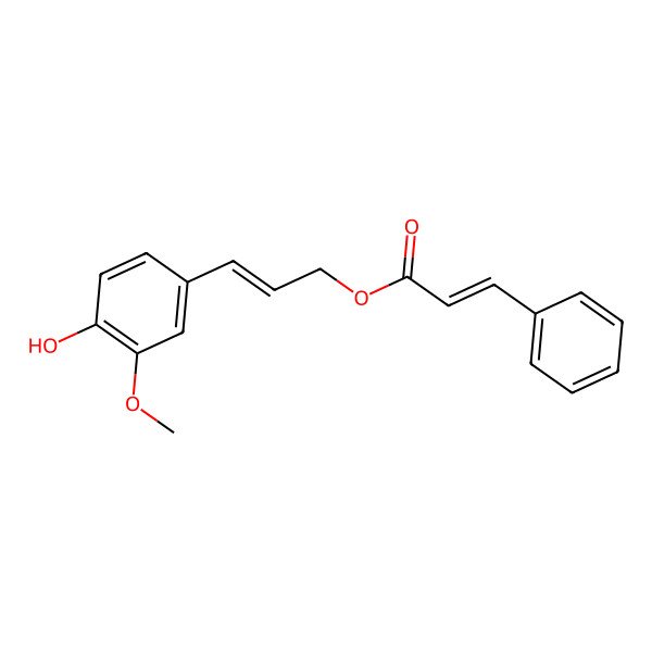 2D Structure of 3-(4-Hydroxy-3-methoxyphenyl)prop-2-enyl 3-phenylprop-2-enoate
