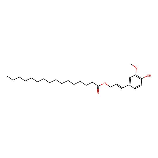 2D Structure of 3-(4-Hydroxy-3-methoxyphenyl)prop-2-enyl hexadecanoate