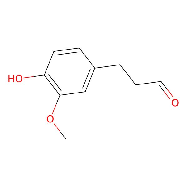 2D Structure of 3-(4-Hydroxy-3-methoxyphenyl)propanal