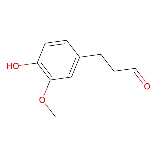 2D Structure of 3-(4-Hydroxy-3-methoxyphenyl)propanal 2D Structure of 3-(4-Hydroxy-3-methoxyphenyl)propanal