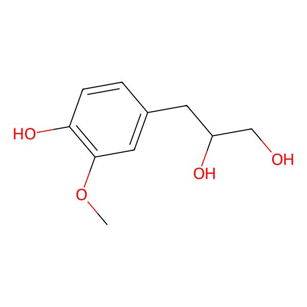 2D Structure of 3-(4-Hydroxy-3-methoxyphenyl)propane-1,2-diol