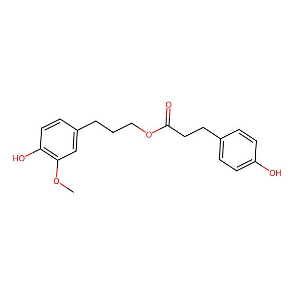2D Structure of 3-(4-Hydroxy-3-methoxyphenyl)propyl 3-(4-hydroxyphenyl)propanoate