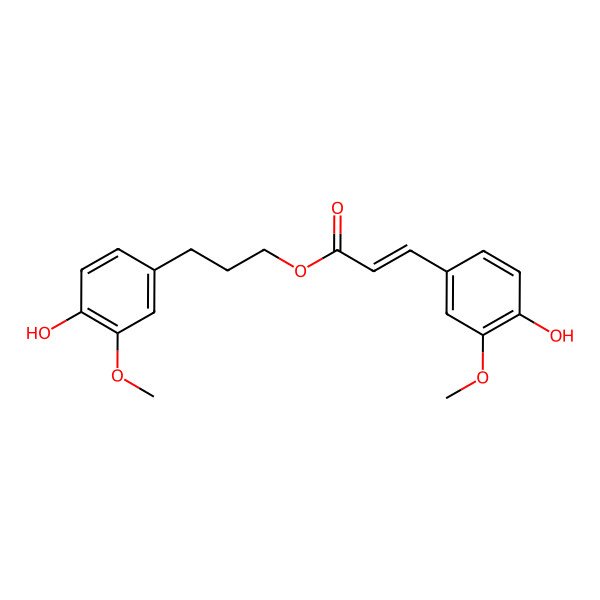2D Structure of 3-(4-hydroxy-3-methoxyphenyl)propyl (E)-3-(4-hydroxy-3-methoxyphenyl)prop-2-enoate