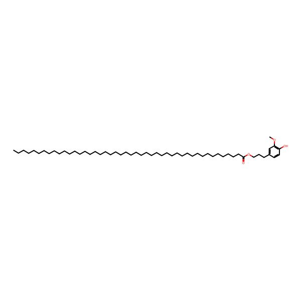 2D Structure of 3-(4-Hydroxy-3-methoxyphenyl)propyl hexatetracontanoate 2D Structure of 3-(4-Hydroxy-3-methoxyphenyl)propyl hexatetracontanoate