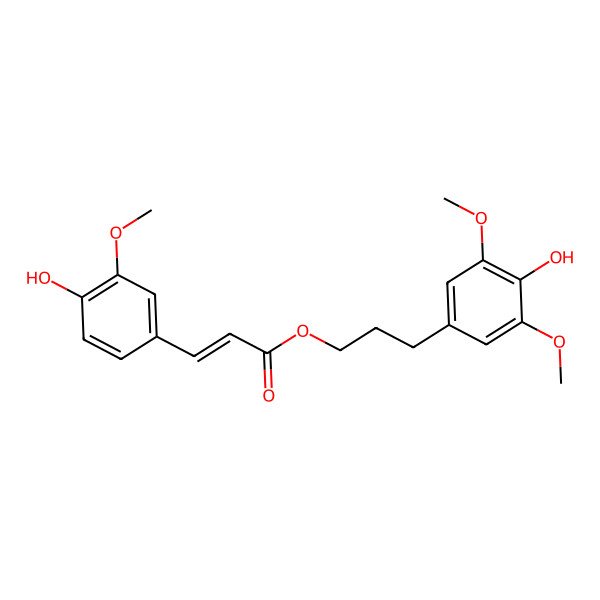 2D Structure of 3-(4-Hydroxy-3,5-dimethoxyphenyl)propyl 3-(4-hydroxy-3-methoxyphenyl)prop-2-enoate