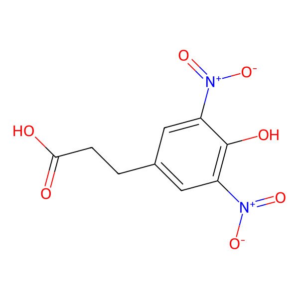 2D Structure of 3-(4-Hydroxy-3,5-dinitrophenyl)propanoic acid