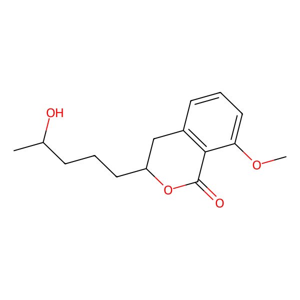 2D Structure of 3-(4-Hydroxypentyl)-8-methoxy-3,4-dihydroisochromen-1-one