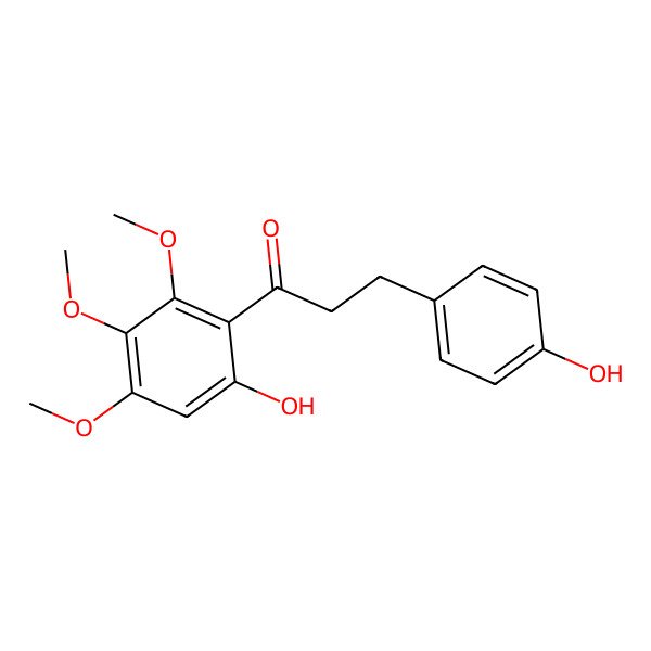 2D Structure of 3-(4-Hydroxyphenyl)-1-(6-hydroxy-2,3,4-trimethoxyphenyl)propan-1-one