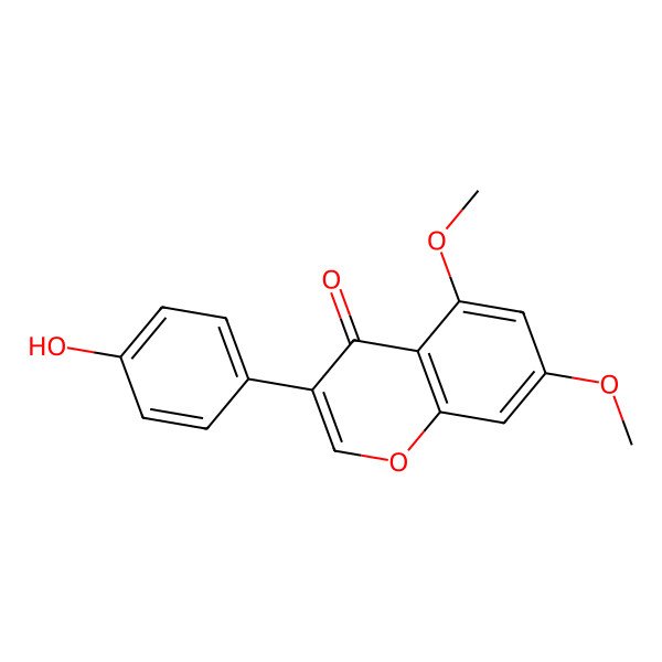 2D Structure of 3-(4-hydroxyphenyl)-5,7-dimethoxy-4H-chromen-4-one