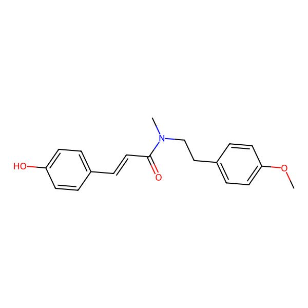 2D Structure of 3-(4-hydroxyphenyl)-N-[2-(4-methoxyphenyl)ethyl]-N-methylprop-2-enamide