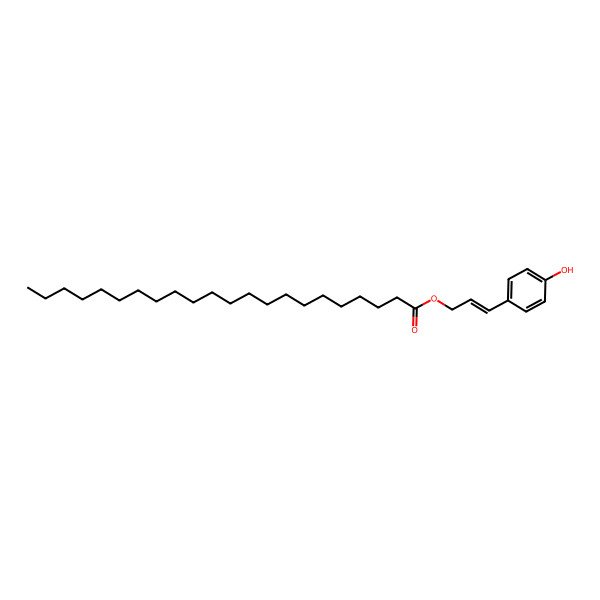 2D Structure of 3-(4-Hydroxyphenyl)prop-2-EN-1-YL docosanoate 2D Structure of 3-(4-Hydroxyphenyl)prop-2-EN-1-YL docosanoate