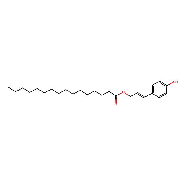 2D Structure of 3-(4-Hydroxyphenyl)prop-2-enyl hexadecanoate