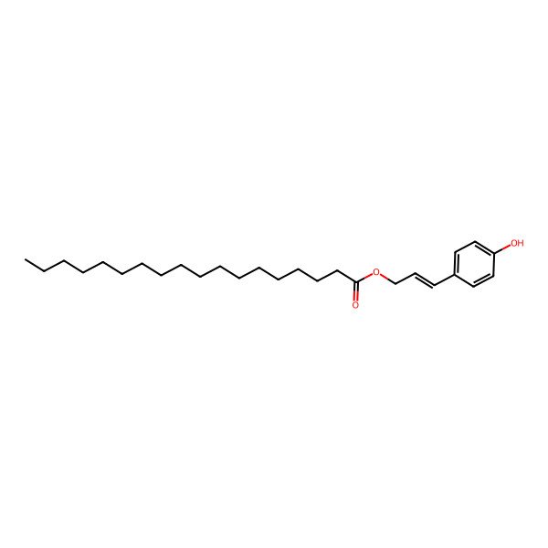 2D Structure of 3-(4-Hydroxyphenyl)prop-2-enyl octadecanoate