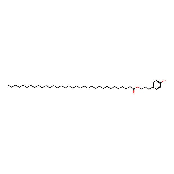 2D Structure of 3-(4-Hydroxyphenyl)propyl tetratriacontanoate 2D Structure of 3-(4-Hydroxyphenyl)propyl tetratriacontanoate