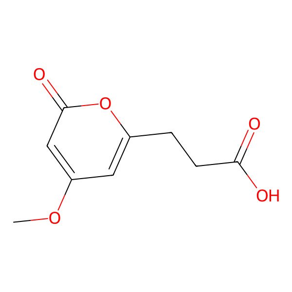 2D Structure of 3-(4-methoxy-2-oxo-2H-pyran-6-yl)-propanoic acid