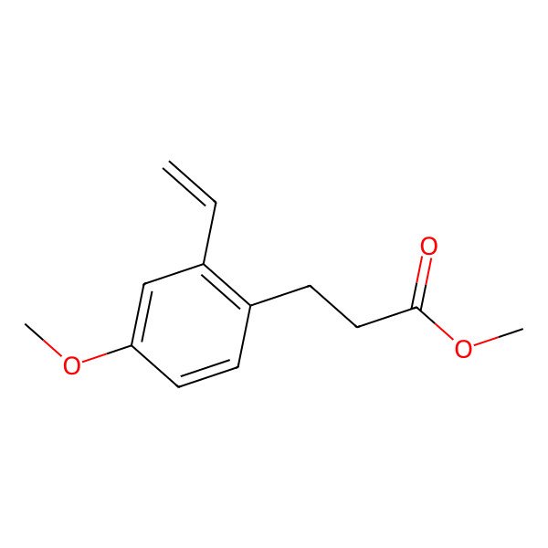 2D Structure of Methyl 3-(2-ethenyl-4-methoxyphenyl)propanoate