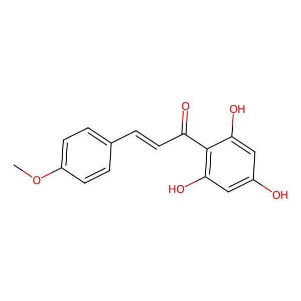 2D Structure of 3-(4-Methoxyphenyl)-1-(2,4,6-trihydroxyphenyl)prop-2-en-1-one