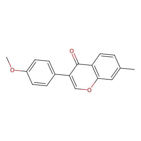 2D Structure of 3-(4-Methoxyphenyl)-7-methyl-4H-chromen-4-one