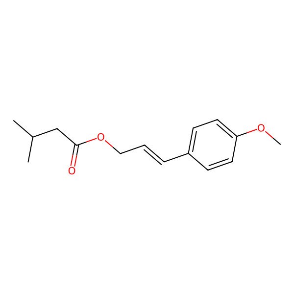 2D Structure of 3-(4-Methoxyphenyl)prop-2-enyl 3-methylbutanoate