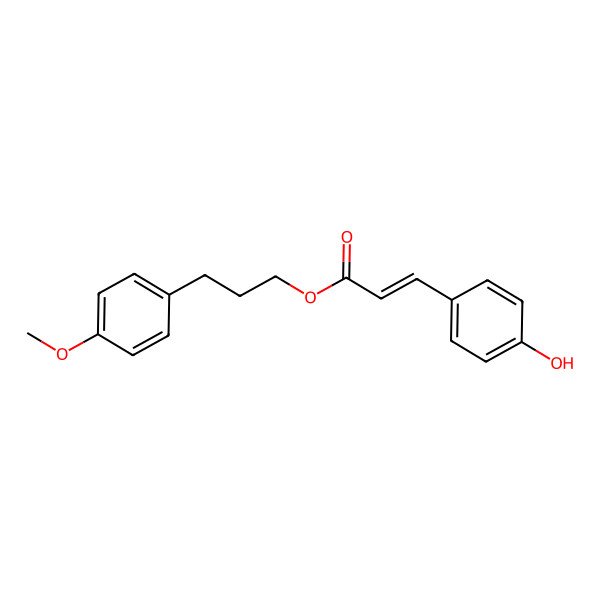 2D Structure of 3-(4-methoxyphenyl)propyl (E)-3-(4-hydroxyphenyl)prop-2-enoate
