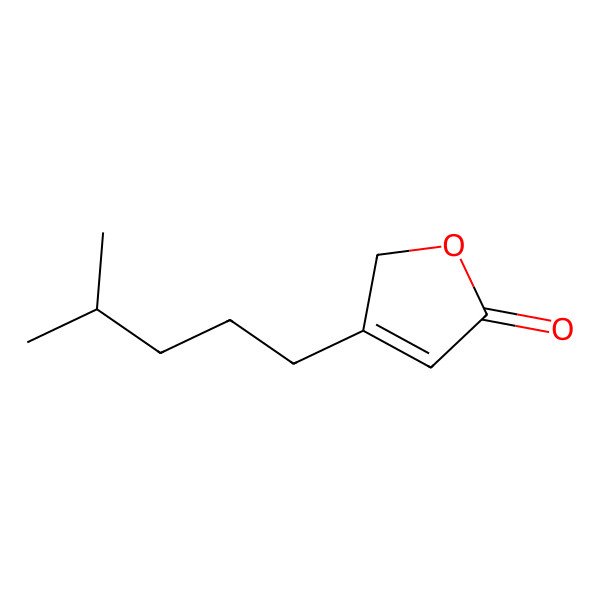 2D Structure of 3-(4-Methyl-L-pentyl)-2-buten-4-olide