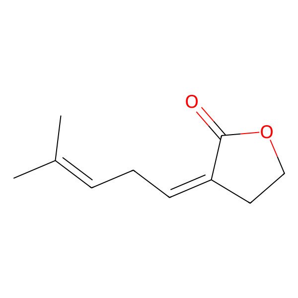 2D Structure of 3-(4-Methylpent-3-enylidene)oxolan-2-one