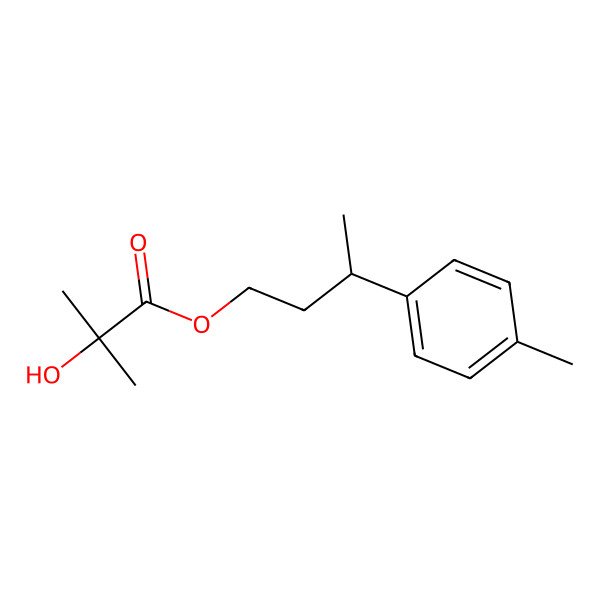 2D Structure of 3-(4-Methylphenyl)butyl 2-hydroxy-2-methylpropanoate