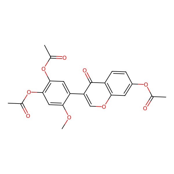 2D Structure of [3-(4,5-Diacetyloxy-2-methoxyphenyl)-4-oxochromen-7-yl] acetate