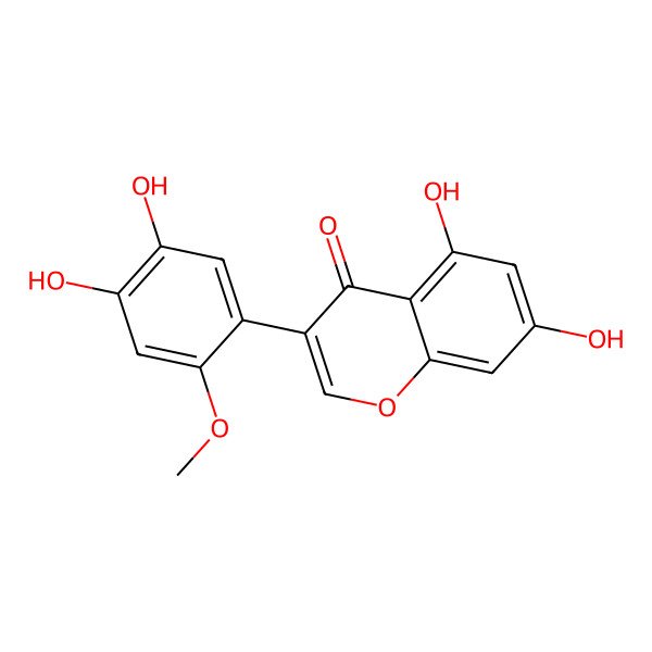 2D Structure of 3-(4,5-Dihydroxy-2-methoxyphenyl)-5,7-dihydroxychromen-4-one
