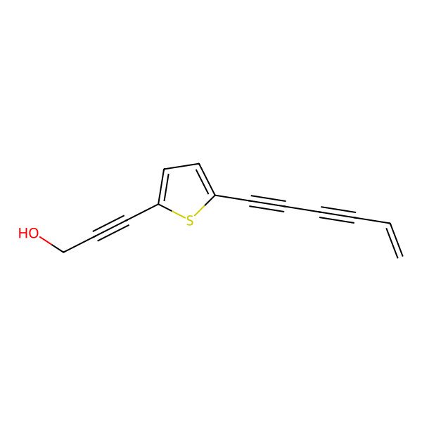 2D Structure of 3-(5-Hex-5-en-1,3-diynylthiophen-2-yl)prop-2-yn-1-ol