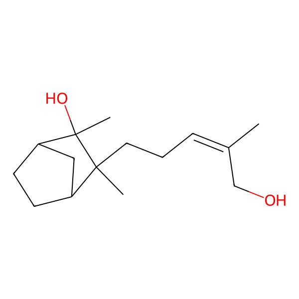 2D Structure of 3-(5-Hydroxy-4-methylpent-3-enyl)-2,3-dimethylbicyclo[2.2.1]heptan-2-ol