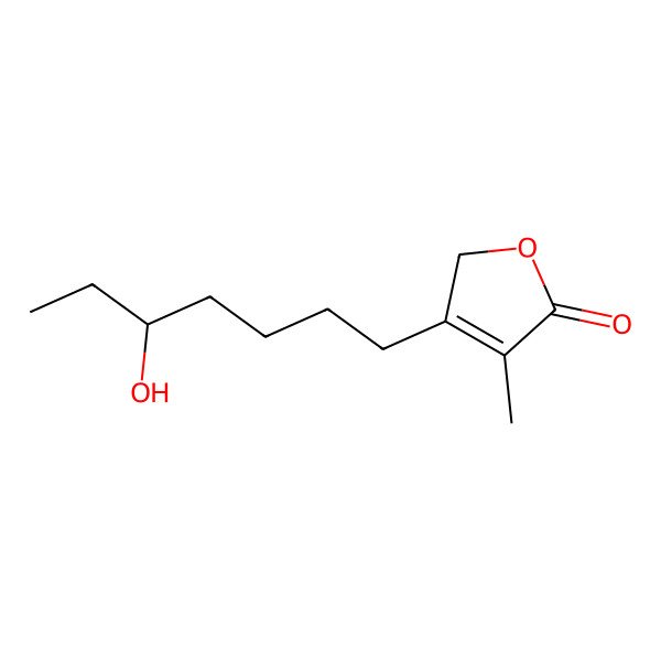 2D Structure of 3-(5-hydroxyheptyl)-4-methyl-2H-furan-5-one