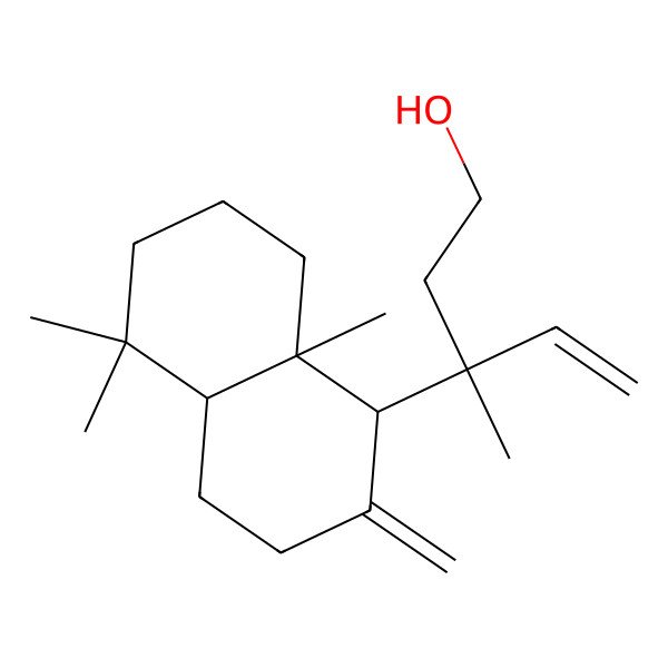 2D Structure of 3-(5,5,8a-trimethyl-2-methylidene-3,4,4a,6,7,8-hexahydro-1H-naphthalen-1-yl)-3-methylpent-4-en-1-ol