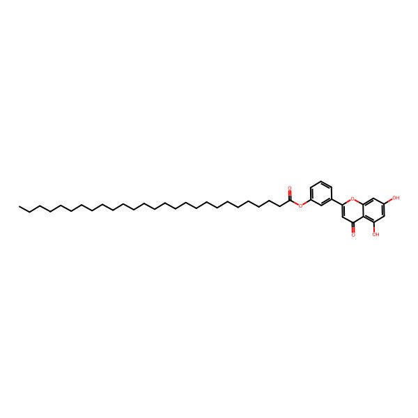 2D Structure of [3-(5,7-Dihydroxy-4-oxochromen-2-yl)phenyl] heptacosanoate