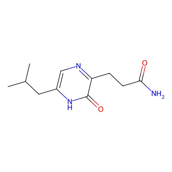 2D Structure of 3-(6-(2-methylpropyl)-2-oxo-1H-pyrazin-3-yl)propanamide