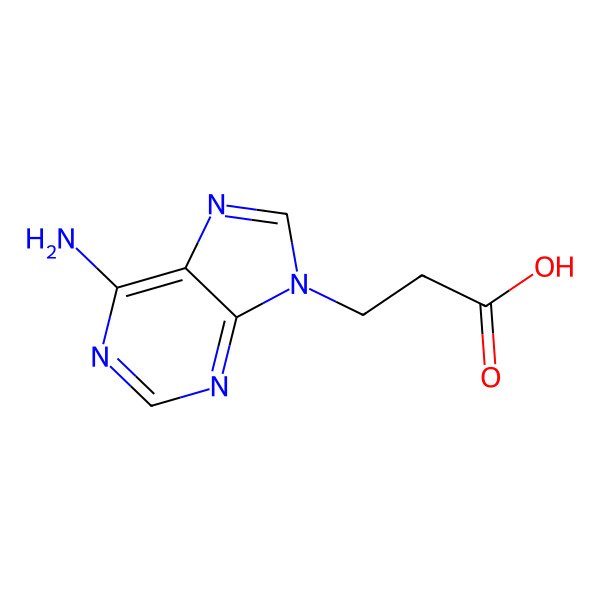 2D Structure of 3-(6-Amino-9h-purin-9-yl)propanoic acid