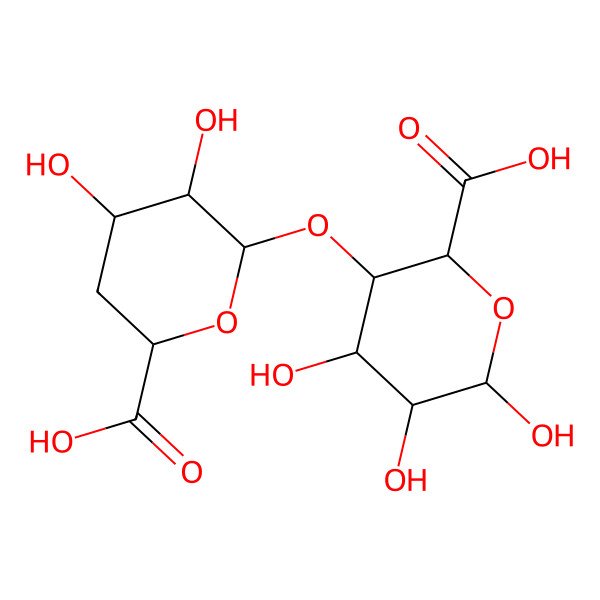 2D Structure of 3-(6-Carboxy-3,4-dihydroxyoxan-2-yl)oxy-4,5,6-trihydroxyoxane-2-carboxylic acid