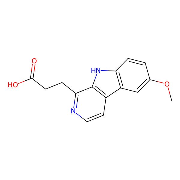 2D Structure of 3-(6-Methoxy-9H-beta-carbolin-1-yl)propanoic acid