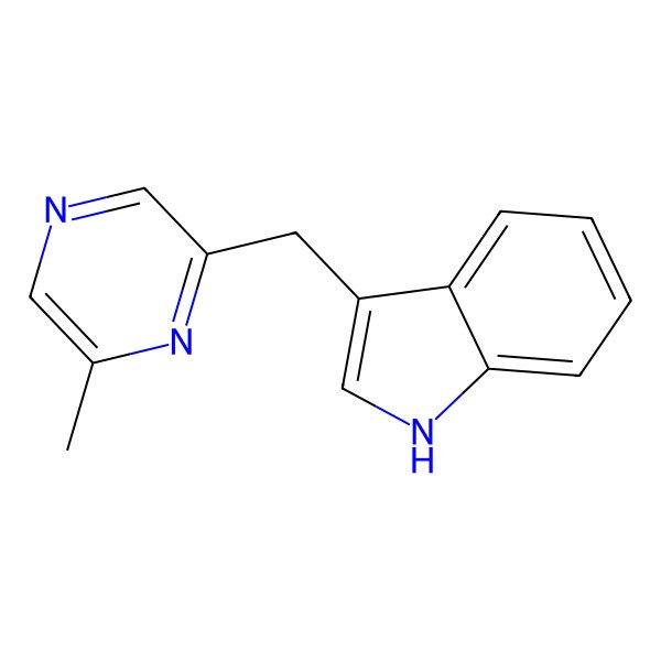 2D Structure of 3-((6-methylpyrazin-2-yl)methyl)-1H-indole