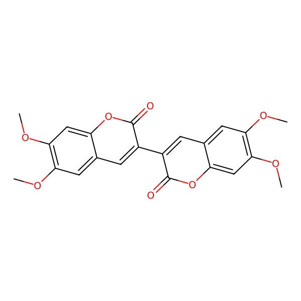 2D Structure of 3-(6,7-Dimethoxy-2-oxochromen-3-yl)-6,7-dimethoxychromen-2-one