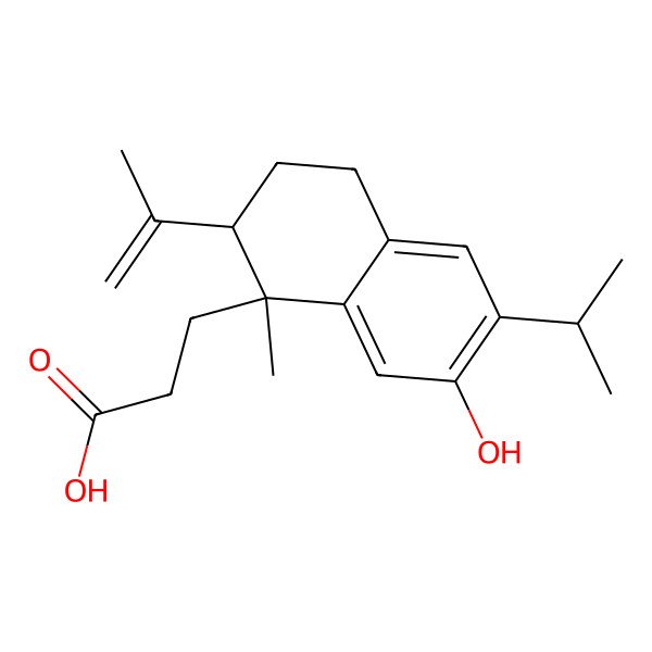 2D Structure of 3-(7-hydroxy-1-methyl-6-propan-2-yl-2-prop-1-en-2-yl-3,4-dihydro-2H-naphthalen-1-yl)propanoic acid