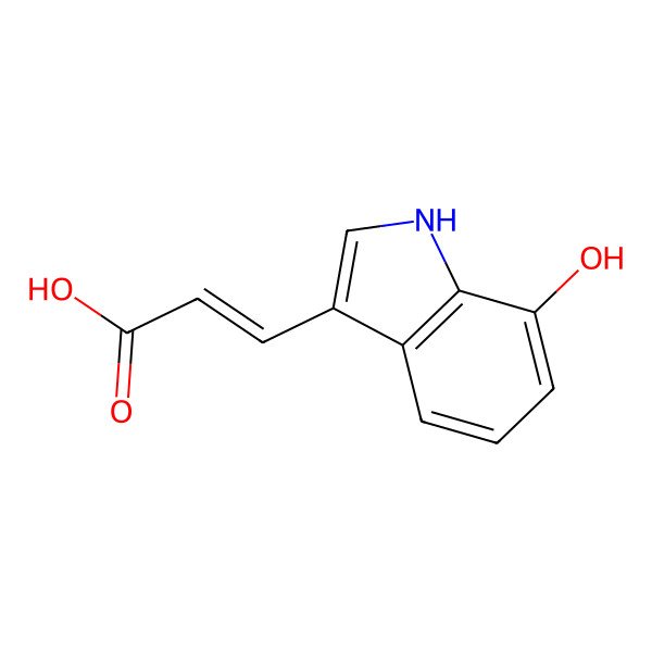2D Structure of 3-(7-hydroxy-1H-indol-3-yl)prop-2-enoic acid