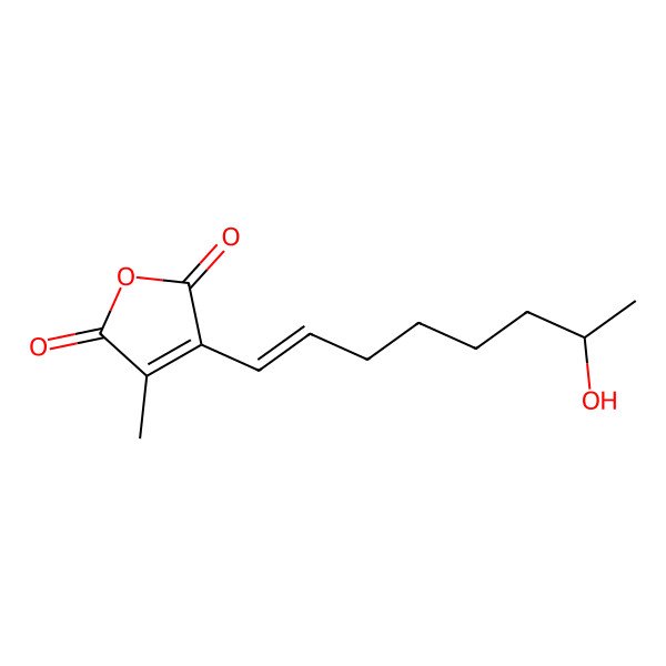2D Structure of 3-(7-Hydroxyoct-1-enyl)-4-methylfuran-2,5-dione