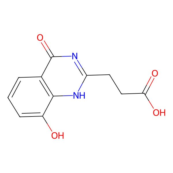 2D Structure of 3-(8-hydroxy-4-oxo-1H-quinazolin-2-yl)propanoic acid
