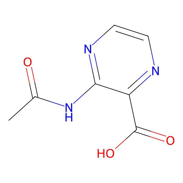 2D Structure of 3-acetamidopyrazine-2-carboxylic Acid