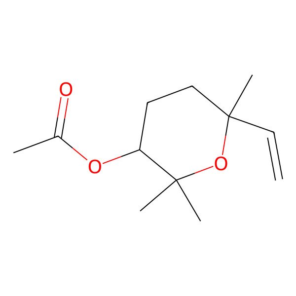 2D Structure of 3-Acetoxy-2,2,6-trimethyl-6-vinyltetrahydropyran