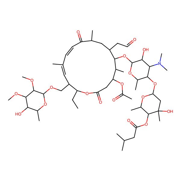 2D Structure of 3-Acetyl-4""-isovaleryltylosin