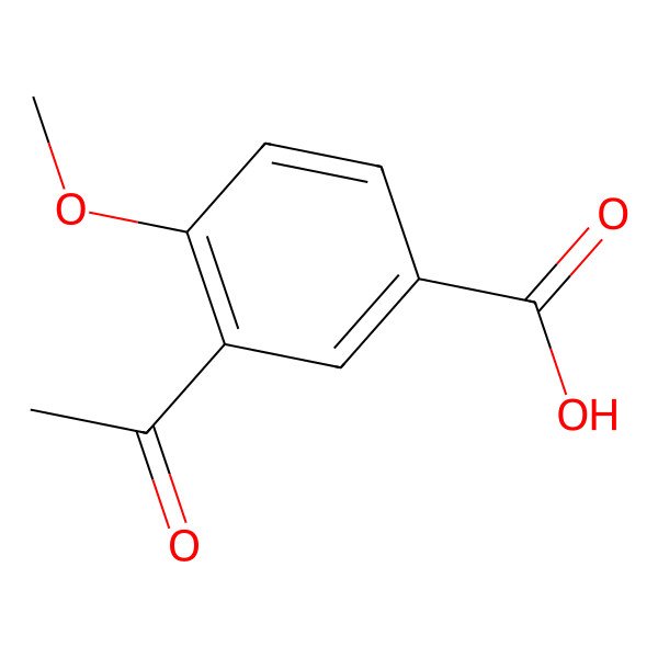 2D Structure of 3-Acetyl-4-methoxybenzoic acid